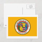 Carte postale Drapeau Honolulu (Devant / Derrière)