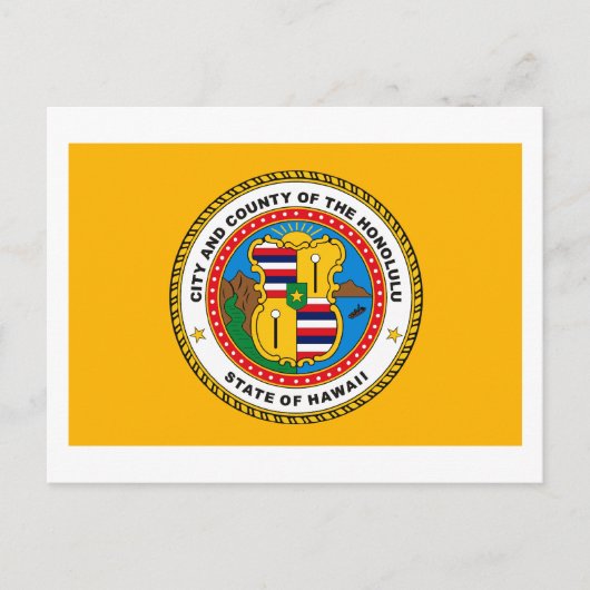 Carte postale Drapeau Honolulu (Devant)
