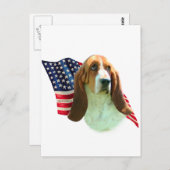 Carte Postale Drapeau Hound Basset (Devant / Derrière)