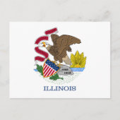 Carte postale Drapeau Illinois (Devant)