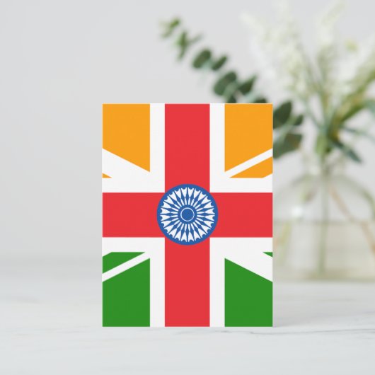 Carte Postale Drapeau indien anglo (Debout devant)