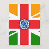 Carte Postale Drapeau indien anglo (Devant)