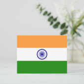 Carte Postale Drapeau indien, Drapeau de l'Inde (Debout devant)