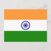Carte Postale Drapeau indien, Drapeau de l'Inde (Devant)