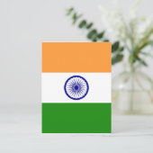 Carte Postale Drapeau Indien - Image de haute qualité (Debout devant)