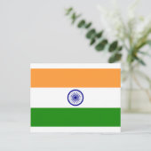 Carte Postale Drapeau indien "Tiranga " de bonne couleur (Debout devant)