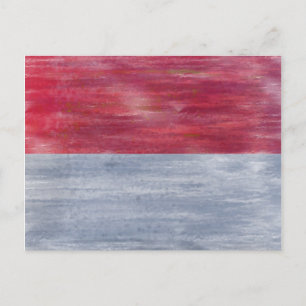 Carte Postale Drapeau indonésien affligé