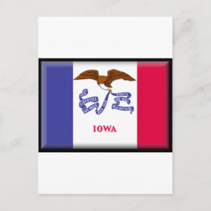 Carte Postale Drapeau Iowa