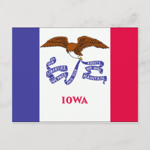 Carte Postale Drapeau Iowa
