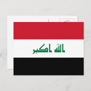 Carte Postale Drapeau irakien, Drapeau irakien