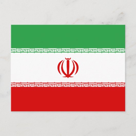 Carte Postale Drapeau Iran (Devant)