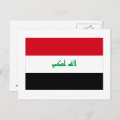 Carte Postale Drapeau Iraq (Devant / Derrière)