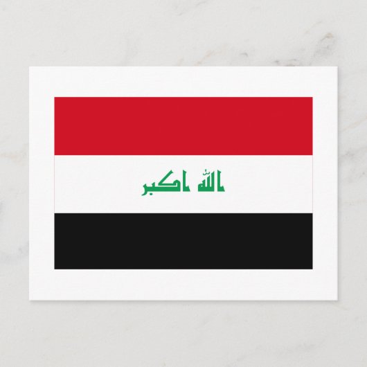 Carte Postale Drapeau Iraq (Devant)