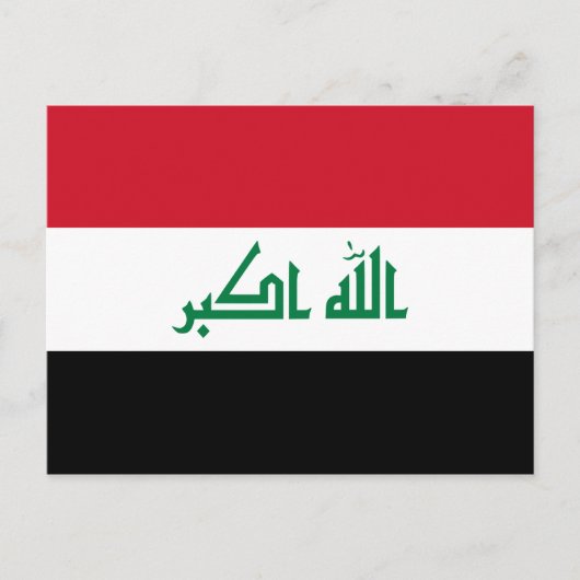Carte Postale Drapeau Iraq (Devant)