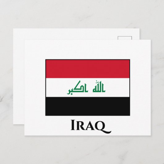 Carte Postale Drapeau Iraq (Iraq) (Devant / Derrière)