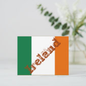Carte Postale Drapeau irlandais (Debout devant)