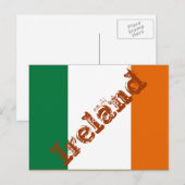 Carte Postale Drapeau irlandais (Devant / Derrière)