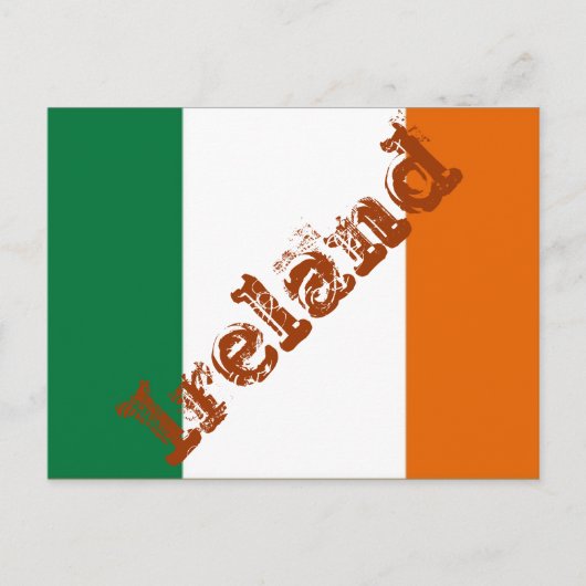 Carte Postale Drapeau irlandais (Devant)