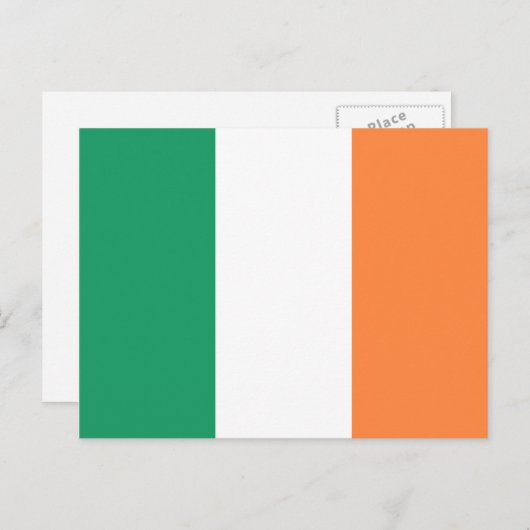 Carte Postale Drapeau irlandais (Devant / Derrière)