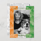 Carte Postale Drapeau irlandais de la Saint Patrick : cadre phot (Devant / Derrière)