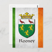 Carte Postale Drapeau irlandais Rooney (Devant / Derrière)