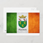 Carte Postale Drapeau irlandais Rooney (Devant / Derrière)