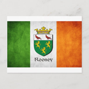 Carte Postale Drapeau irlandais Rooney