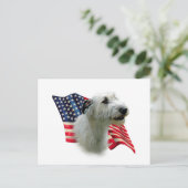 Carte Postale Drapeau irlandais Wolfhound (Debout devant)