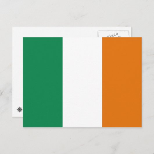 Carte postale drapeau Irlande (Devant / Derrière)