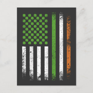 Carte Postale Drapeau irlando-américain Drapeau de l'Irlande