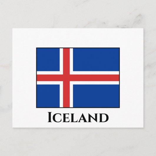 Carte Postale Drapeau islandais (Devant)