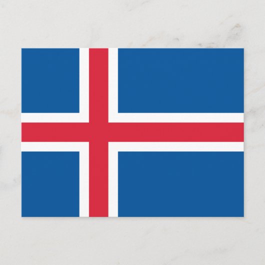 Carte Postale Drapeau islandais, Drapeau de l'Islande (Devant)