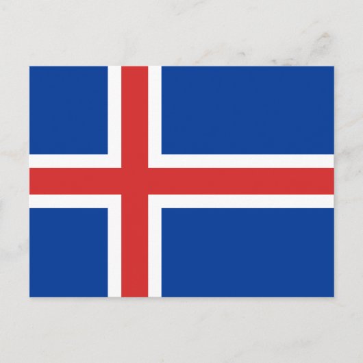 Carte Postale Drapeau Islande (Devant)