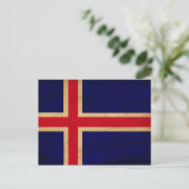 Carte Postale Drapeau Islande (Debout devant)