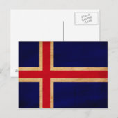 Carte Postale Drapeau Islande (Devant / Derrière)