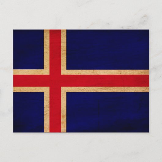 Carte Postale Drapeau Islande (Devant)