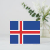 Carte postale drapeau Islande (Debout devant)