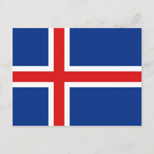 Carte postale Drapeau Islande