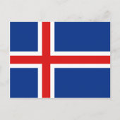 Carte postale drapeau Islande (Devant)