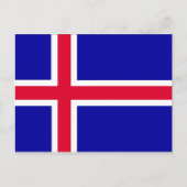 Carte Postale Drapeau Islande (Devant)