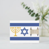 Carte Postale Drapeau Israël (Debout devant)