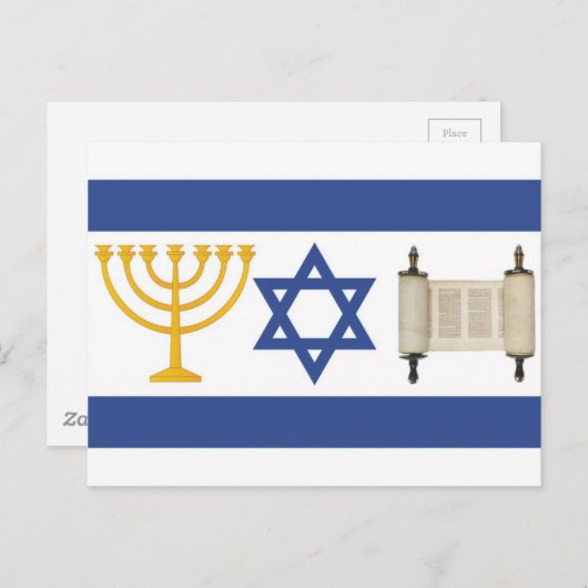 Carte Postale Drapeau Israël (Devant / Derrière)