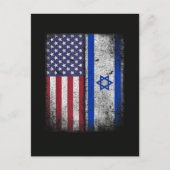 Carte Postale Drapeau Israélo-Américain Israël Usa Racines Améri (Devant)