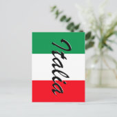 Carte Postale Drapeau Italia - Haute Qualité (Debout devant)