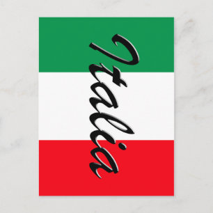 Carte Postale Drapeau Italia - Haute Qualité