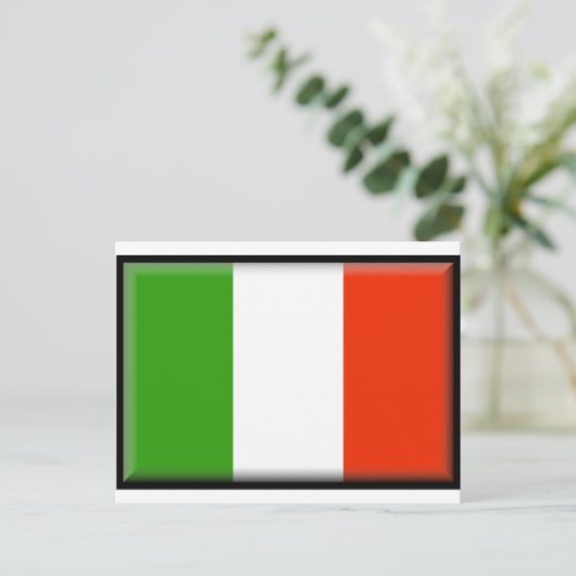 Carte Postale Drapeau Italie (Debout devant)