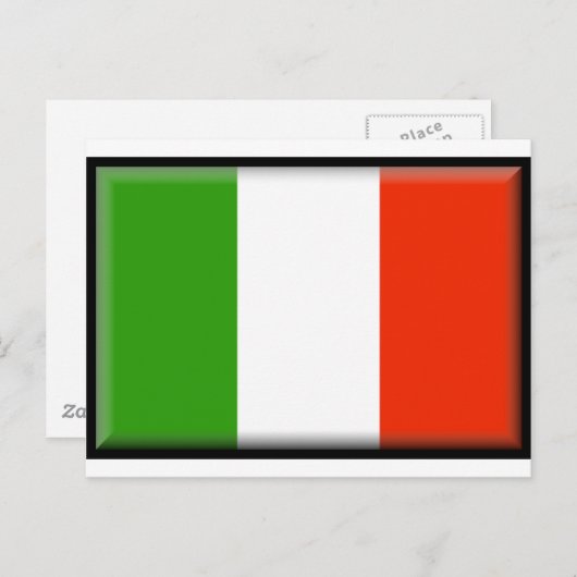 Carte Postale Drapeau Italie (Devant / Derrière)