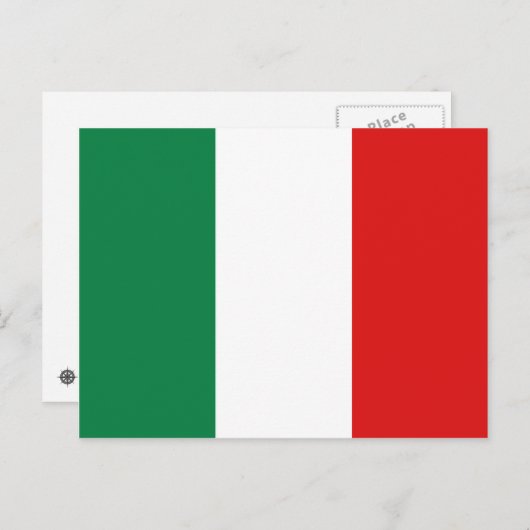 Carte postale drapeau Italie (Devant / Derrière)