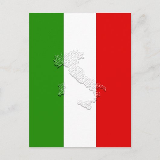 Carte Postale Drapeau italien (Devant)