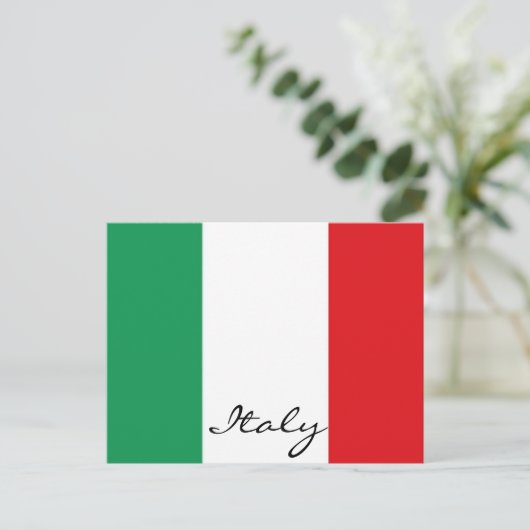 Carte postale drapeau italien (Debout devant)